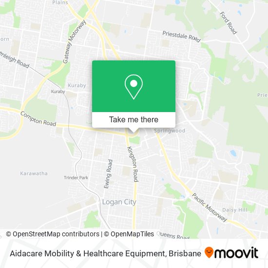 Aidacare Mobility & Healthcare Equipment map