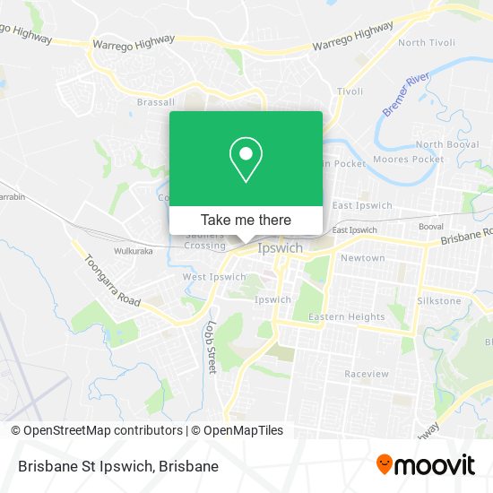 Brisbane St Ipswich map