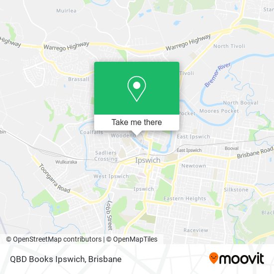 QBD Books Ipswich map