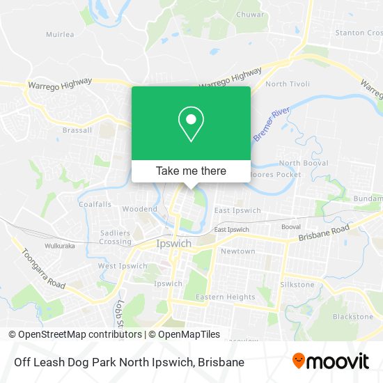 Mapa Off Leash Dog Park North Ipswich