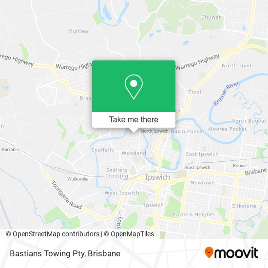 Bastians Towing Pty map