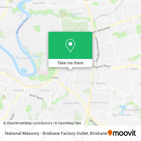 National Masonry - Brisbane Factory Outlet map