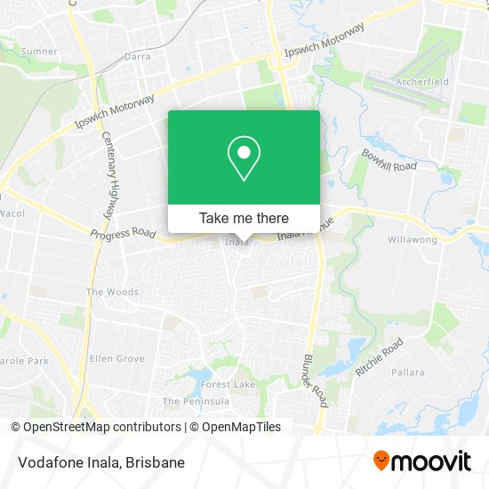 Mapa Vodafone Inala