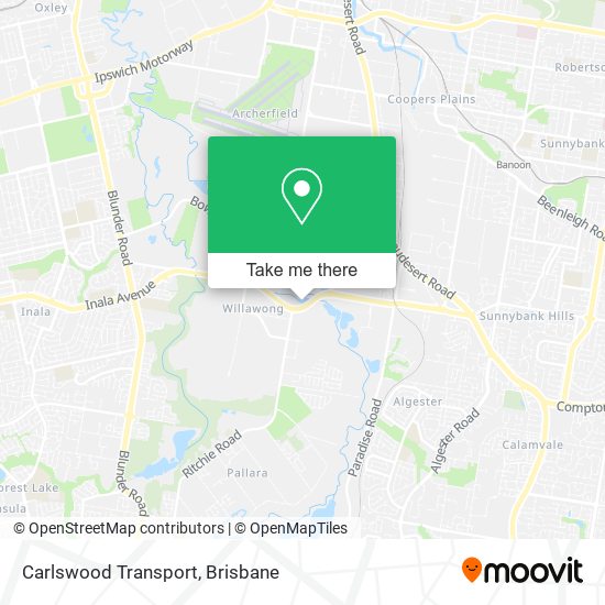 Carlswood Transport map