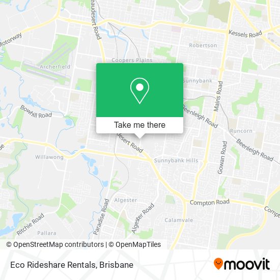 Mapa Eco Rideshare Rentals
