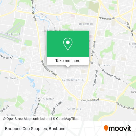 Mapa Brisbane Cup Supplies