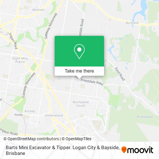 Barts Mini Excavator & Tipper. Logan City & Bayside map