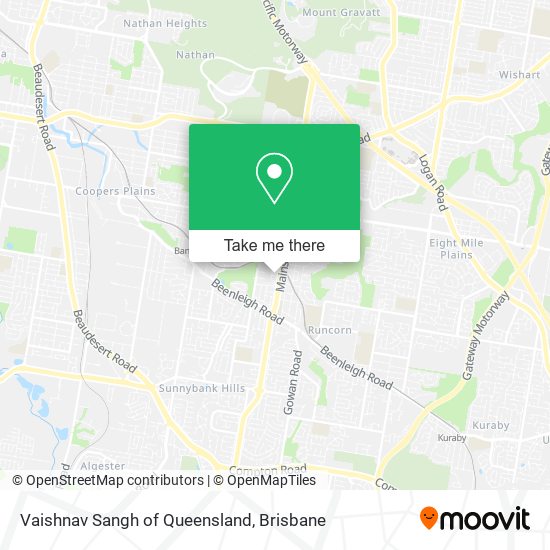 Vaishnav Sangh of Queensland map