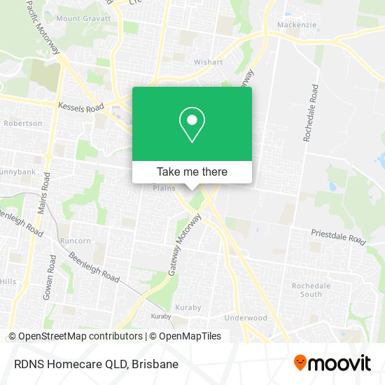 Mapa RDNS Homecare QLD