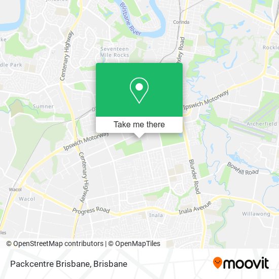 Packcentre Brisbane map