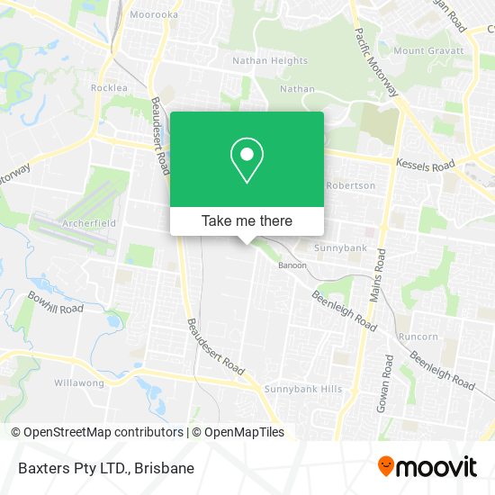 Baxters Pty LTD. map