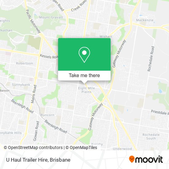 U Haul Trailer Hire map