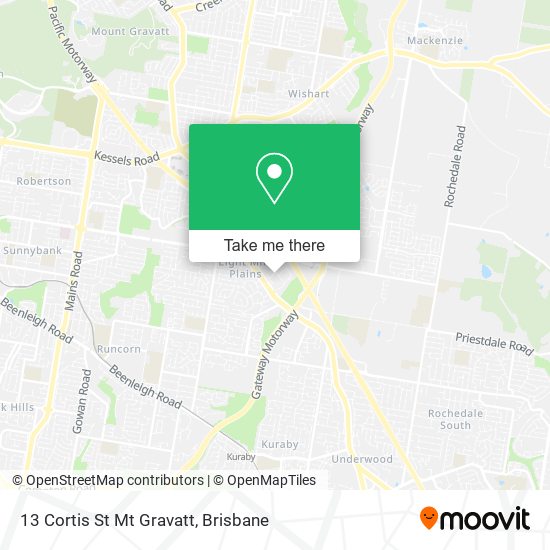 Mapa 13 Cortis St Mt Gravatt