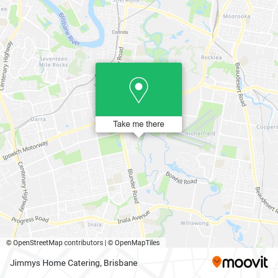 Jimmys Home Catering map