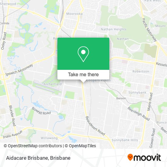 Aidacare Brisbane map