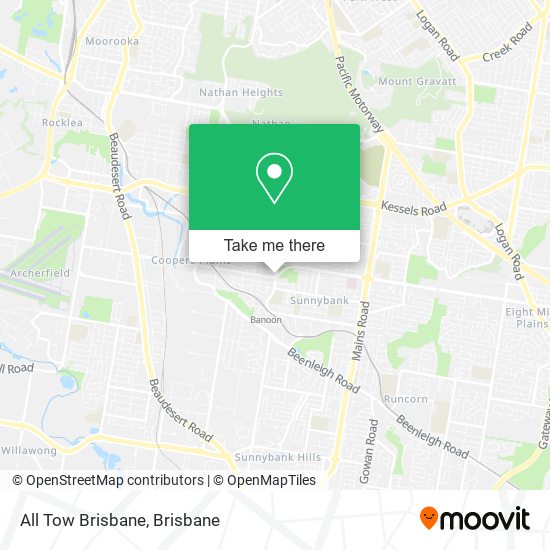 All Tow Brisbane map