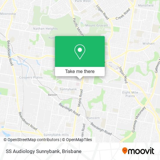 SS Audiology Sunnybank map