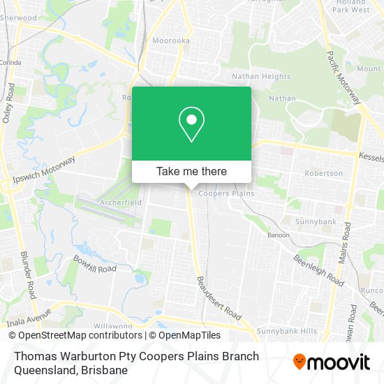 Thomas Warburton Pty Coopers Plains Branch Queensland map