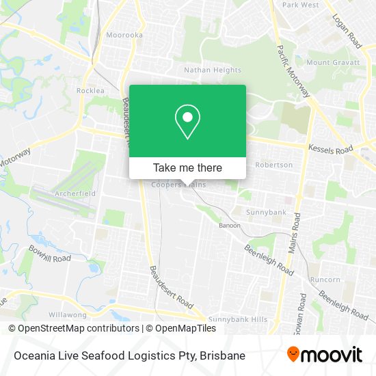 Oceania Live Seafood Logistics Pty map