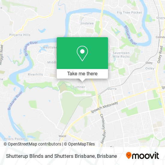 Shutterup Blinds and Shutters Brisbane map