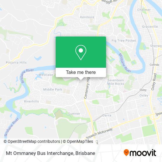 Mt Ommaney Bus Interchange map