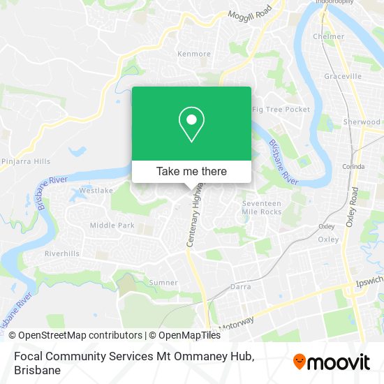 Focal Community Services Mt Ommaney Hub map