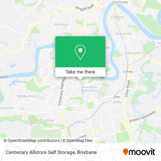 Centenary Allstore Self Storage map