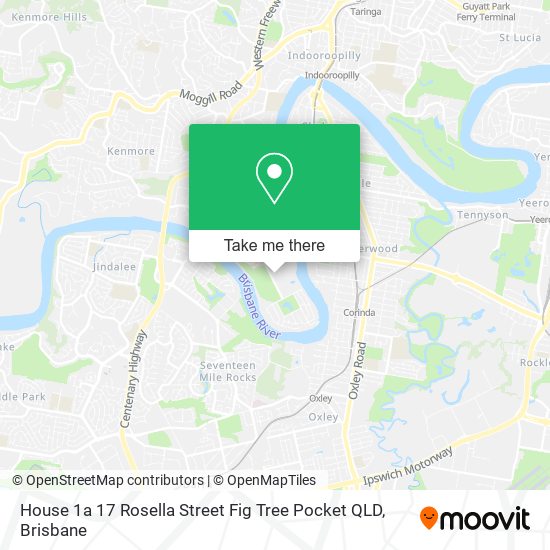 House 1a 17 Rosella Street Fig Tree Pocket QLD map