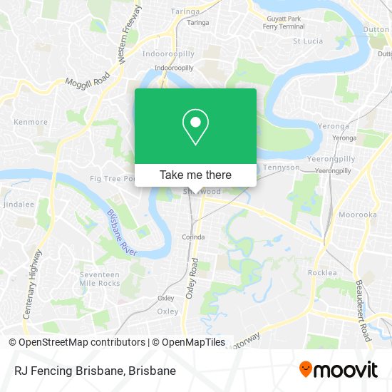 RJ Fencing Brisbane map