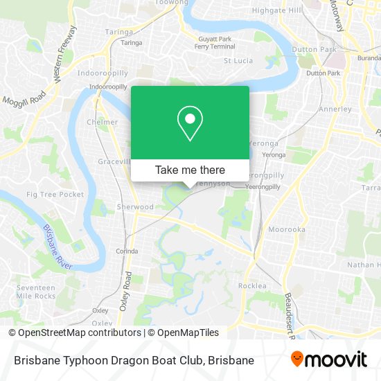 Mapa Brisbane Typhoon Dragon Boat Club