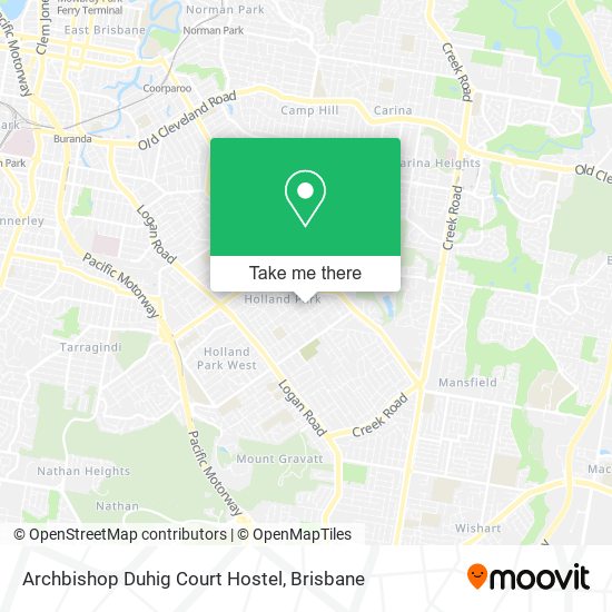Archbishop Duhig Court Hostel map