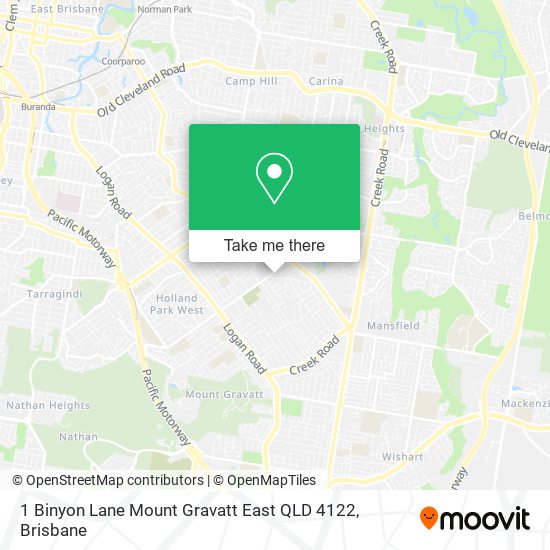 1 Binyon Lane Mount Gravatt East QLD 4122 map