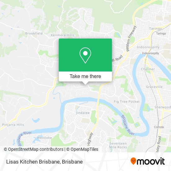 Lisas Kitchen Brisbane map