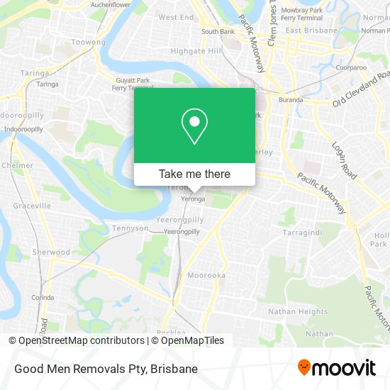 Good Men Removals Pty map