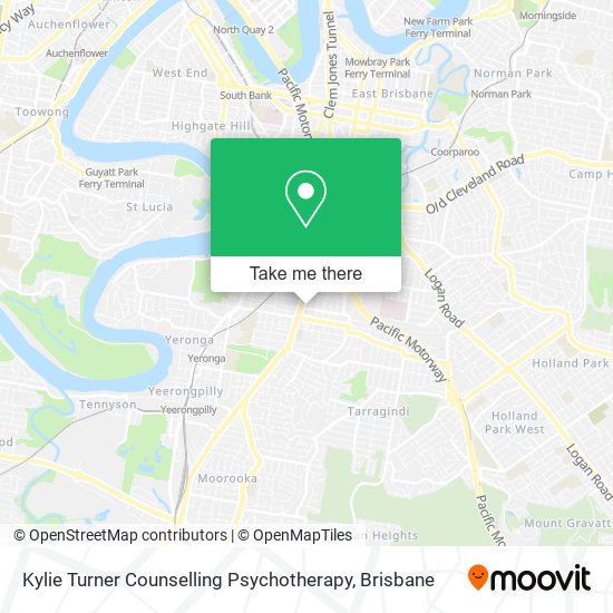 Kylie Turner Counselling Psychotherapy map