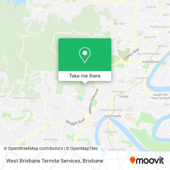 West Brisbane Termite Services map