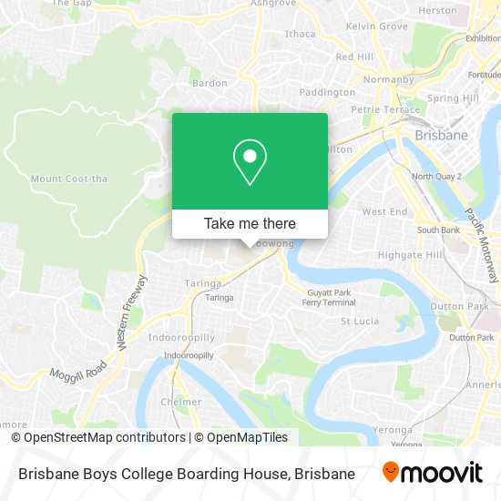 Mapa Brisbane Boys College Boarding House