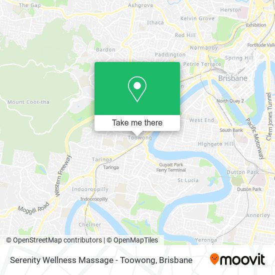 Mapa Serenity Wellness Massage - Toowong