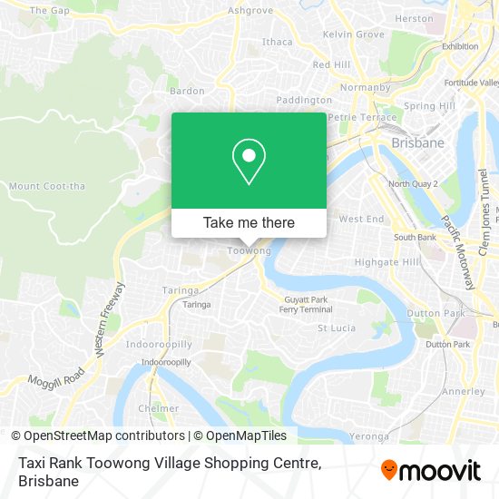 Mapa Taxi Rank Toowong Village Shopping Centre