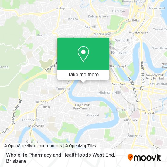 Wholelife Pharmacy and Healthfoods West End map