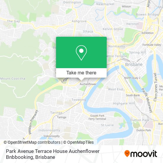 Park Avenue Terrace House Auchenflower Bnbbooking map