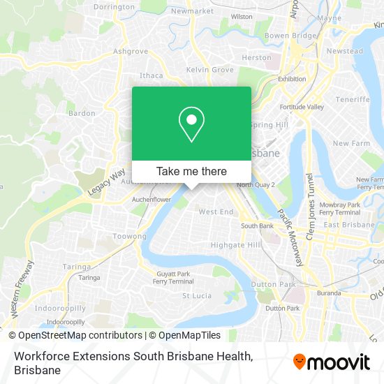 Workforce Extensions South Brisbane Health map