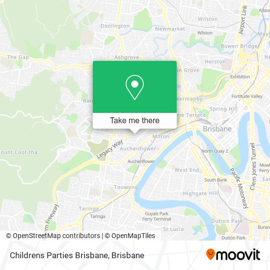 Childrens Parties Brisbane map