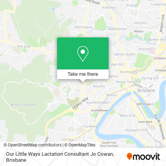 Our Little Ways Lactation Consultant Jo Cowan map