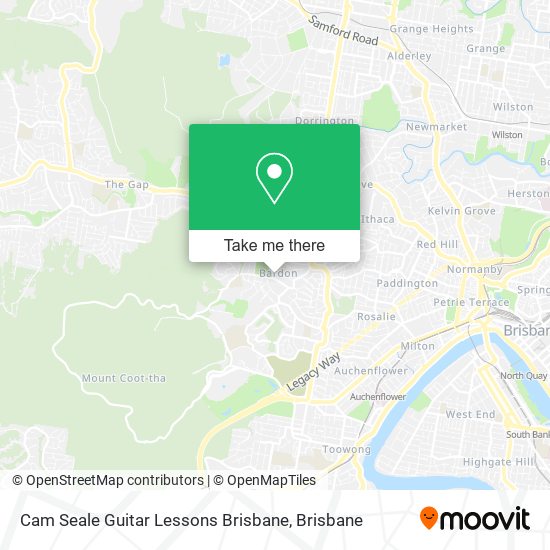 Cam Seale Guitar Lessons Brisbane map