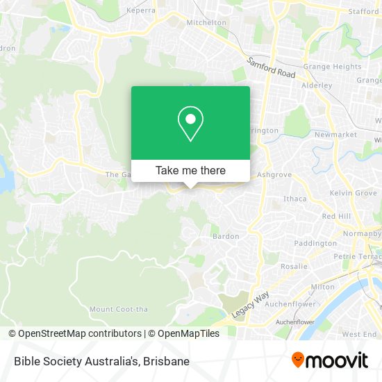 Bible Society Australia's map