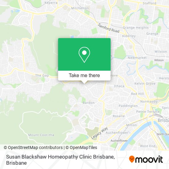 Susan Blackshaw Homeopathy Clinic Brisbane map
