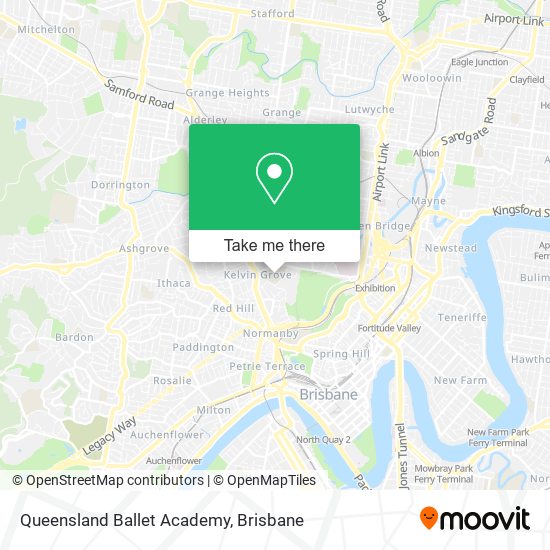 Mapa Queensland Ballet Academy