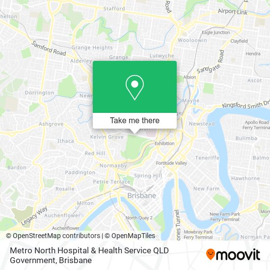 Metro North Hospital & Health Service QLD Government map