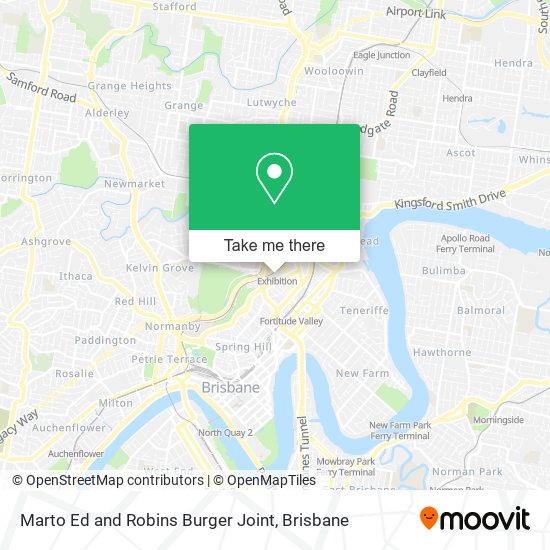 Marto Ed and Robins Burger Joint map